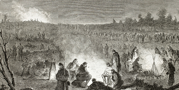 Civil War Encampment Outside Fredericksburg