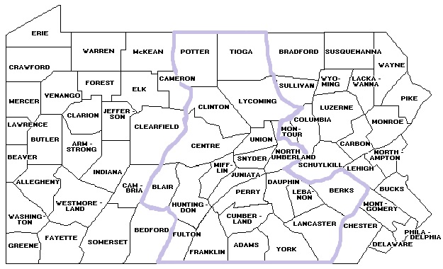 map of pennsylvania