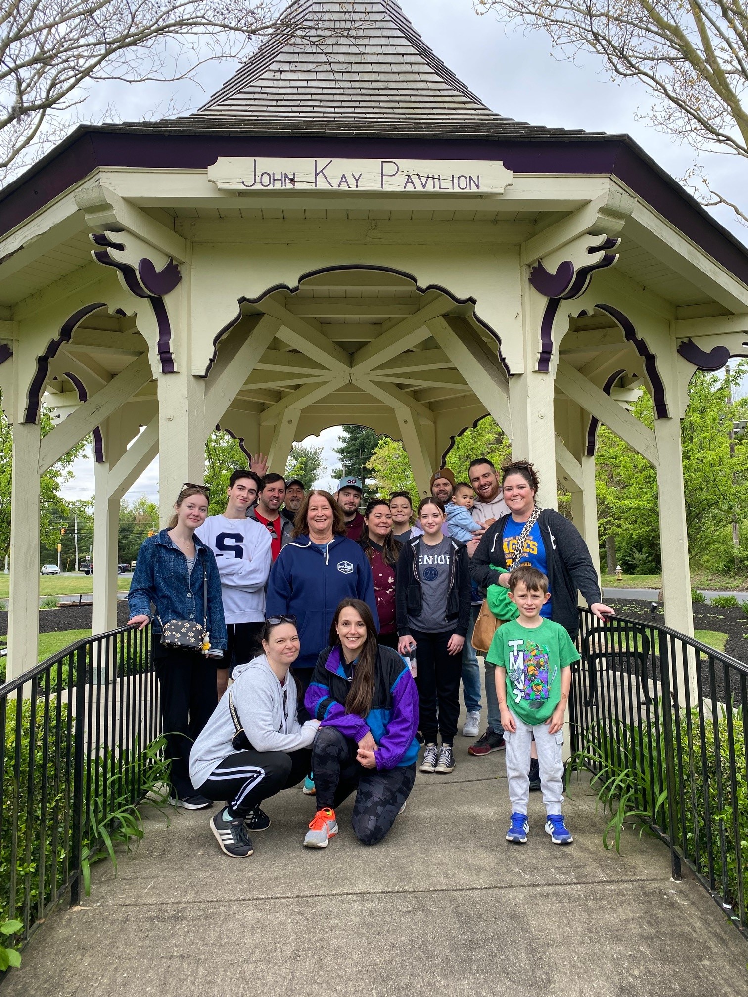 Families at the John Kay Pavilion who participated in the Find Their Footing Mile Walk in Cherry Hill NJ
