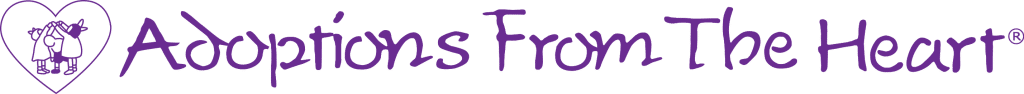 Purple Adoption From The Heart logo.