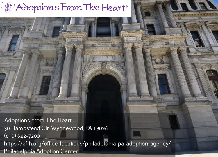 city hall near adoption center in Philadelphia, PA