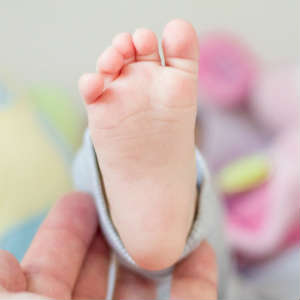 foot of a child